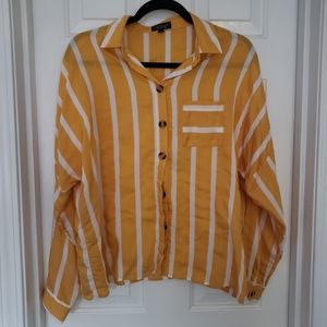 Topshop striped Button down top